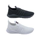 Kit 2 Tênis Unissex Casual Esportivo Branco e Preto Kit 2 Tênis Unissex Casual Esportivo Branco e Preto