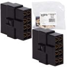 Kit 2 Terminal Conector 8 Vias Trava Macho Fêmea Technoise