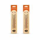 Kit 2 Termometro Madeira Ambiente Externo Interno Sauna Cozinha Parede Casa Kit 2 Termometro Madeira Ambiente Externo Interno Sauna Cozinha Parede Casa