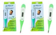 Kit 2 Termometros G-tech Axilar Digital Verde - TH400 Kit 2 Termometros G-tech Axilar Digital Verde - TH400