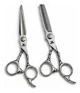 Kit 2 Tesoura Barbeiro Profissional Navalha E Desfiadeira 6.0