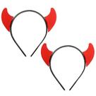 Kit 2 Tiaras de Diabo Vermelho para Adultos e Crianças Festa Carnaval Dia das Bruxas Kit 2 Tiaras de Diabo Vermelho para Adultos e Crianças Festa Carnaval Dia das Bruxas