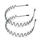 KIT 2 Tiaras de Ferro Arco Diadema Masculina Metal Arquinho Ondinhas