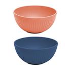 Kit 2 Tigela Saladeira Bowl de Bambu Pp Stripes Cores Sortidas 1,4L 21x10cm Lyor