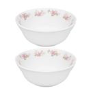 Kit 2 Tigela Saladeira Grande Flowers Pink para Sobremesas Vidro Opalino Branco em Casa Tem Kit 2 Tigela Saladeira Grande Flowers Pink para Sobremesas Vidro Opalino Branco em Casa Tem