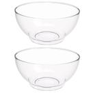 Kit 2 Tigelas 3,1L Transparente Redondas 23x10cm Salada Sobremesa Travessa Servir Crippa