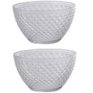 Kit 2 Tigelas Bowl Plástico Transparente 800 ML Luxxor 1145 Paramount