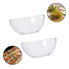 Kit 2 Tigelas Bowl Saladeira Acrílico 3000ml Cozinha 26x12cm