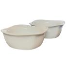 Kit 2 Tigelas Molhadeiras Quadrada 213ml - Porcelana Branca