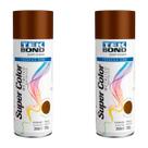 Kit 2 Tinta Aerossol Bronze Metalico 350 Ml/250G