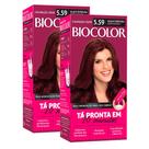 Kit 2 Tinta de Cabelo Biocolor Mini Kit Acaju Púrpura 5.59