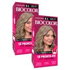 Kit 2 Tinta de Cabelo Biocolor Mini Kit Louro Acinzentado Radiante 8.1