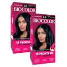 Kit 2 Tinta de Cabelo Biocolor Mini Kit Preto Azulado Incrível 2.0