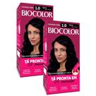 Kit 2 Tinta de Cabelo Biocolor Mini Kit Preto Fundamental 1.0