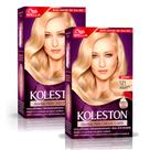 Kit 2 Tinta de Cabelo Koleston Louro Claro Acinzentado 121