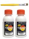 kit 2 Tinta para couro branco sb, tenis e pincel 100ml