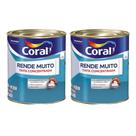 Kit 2 Tinta Rende Muito 900ml Coral Acrilico Fosco Concentrado Baixo Odor Parede Teto Gesso Concreto