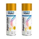 Kit 2 Tinta Spray Ouro Metálico Tekbond 350ml/250g