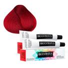 Kit 2 Tintura Creme Bio Extratus Color Louro Médio Vermelho Intenso 7.66 60ml