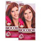 Kit 2 Tintura Creme Biocolor Cobre Intenso 7.44 Mini Kit