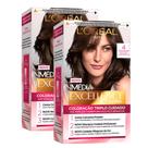 Kit 2 Tintura Creme Imédia Excellence L'oréal Castanho Natural 4 Kit 2 Tintura Creme Imédia Excellence L'oréal Castanho Natural 4