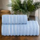 Kit 2 toalha banho e rosto wave - indigo - corttex