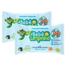 Kit 2 Toalha Umedecida Bebê Limpinho 45 Unidades
