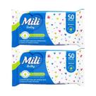 Kit 2 Toalha Umedecida Mili Baby De 50 Unidades- Mili