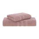 Kit 2 Toalhas Banho e Rosto Vanilla Extra Soft Macia Em Algodão Rosa Buddemeyer