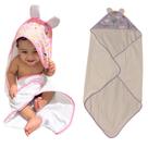 Kit 2 Toalhas de Banho p Bebê Poliéster Atoalhado com Capuz