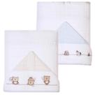 Kit 2 Toalhas De Banho Soft Bordados Papi 90 X 75 cm