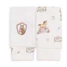Kit 2 Toalhas De Boca Algodão Off White Cavalinhos Mini &amp Co