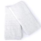 Kit 2 Toalhas De Mão Boca Rosto Social Lavabo Cristal Renascença 100 Algodão 30x50 Branco Buettner