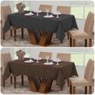 Kit 2 Toalhas De Mesa Jacquard 6 Lugares Luxo Retangular Cozinha Sala Jantar Decoração Festa Buffet