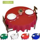Kit 2 Toalhas de Mesa Redonda 4 Lugares Lisa