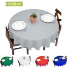 Kit 2 Toalhas de Mesa Redonda 4 Lugares Lisa