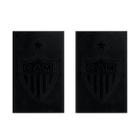 Kit 2 Toalhas de Rosto e Mão Aveludada 100% Algodão Time Atlético Mineiro Preto Buettner