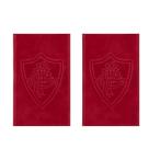 Kit 2 Toalhas de Rosto e Mão Aveludada 100% Algodão Time Fluminense Vermelho Buettner
