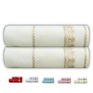 Kit 2 Toalhas de Rosto Grande Grossas Macia Barra Bordar Pintar