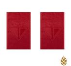 Kit 2 Toalhas de Rosto Jacquard Buettner São Paulo Vermelho