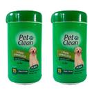Kit 2 Toalhas Lenços Umedecidos Pet Cães e Gatos Filhote
