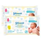 Kit 2 Toalhas Umedecidas Johnson's Baby Recém Nascido 96 Unidades