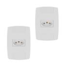 Kit 2 Tomada Elétrica Branca 2P+T 10A 250V Placa Espelho 4x2