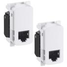 Kit 2 Tomada Rj45 Branca Cat5e Lcs2 Zeffia 680158 Legrand