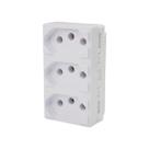 Kit 2 Tomada Tripla Monobloco Branco 20A Módulo Linha I9