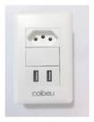 Kit 2 Tomadas Com Interruptor Com 2 Entradas USB 5V 2.1A 023 10A Parede Universal Kit 2 Tomadas Com Interruptor Com 2 Entradas USB 5V 2.1A 023 10A Parede Universal