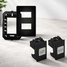 Kit 2 Tomadas Rede Informatica Rj45 Preto Fame Habitat Black