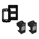 Kit 2 Tomadas Rede Informatica Rj45 Preto Fame Habitat Black