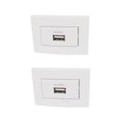 Kit 2 Tomadas Usb Charger 1 Saídas P/moveis Margirius Branca