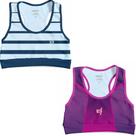 Kit 2 Top Academia Cropped Feminino Roupa De Academia Confortável Elegância No Treino Ginásica Corri